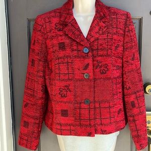 Feature vintage textile blazer